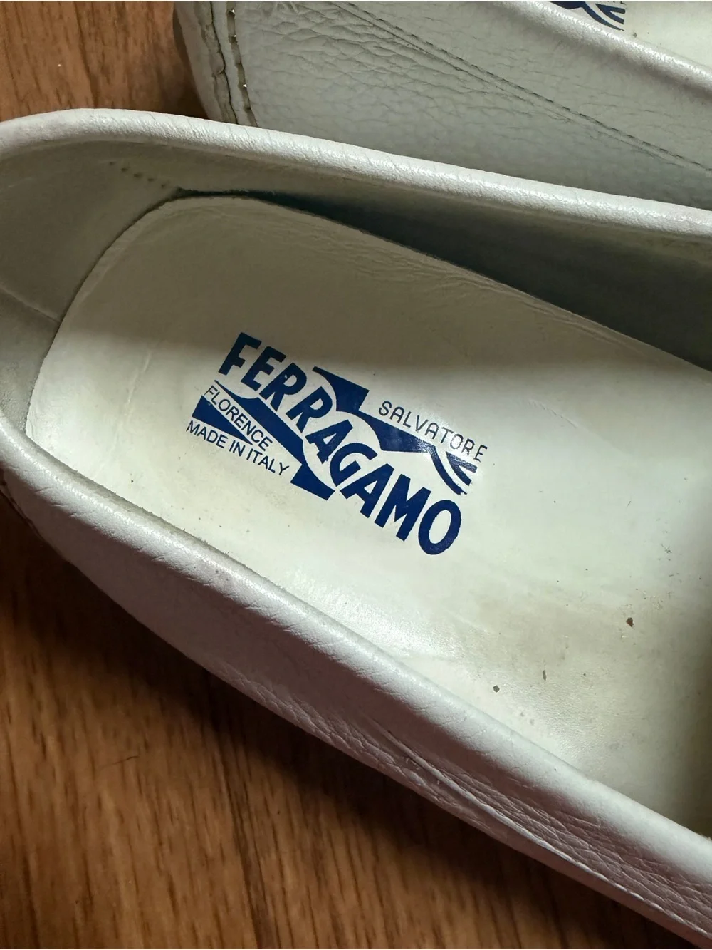 Salvatore Ferragamo White Leather Bit Loafers